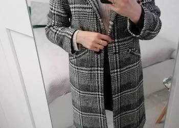 klasyczny płaszcz krata Papaya rozmiar S