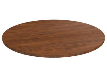 Okrągły blat do stolika ciemnobrązowy Ø70x15 cm lity dąb WM-342969