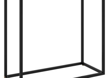 Stolik konsolowy czarny 80x35x75 cm szkło hartowane WM-322810