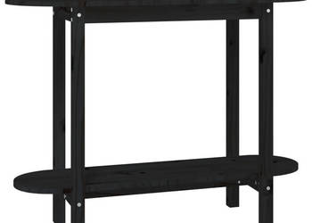 Stolik konsolowy czarny 110x40x80 cm lite drewno sosnowe WM-822301