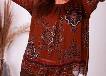 Bluzka jedwab nat.Boho2 w 5 kolorach od XXS do M Italy