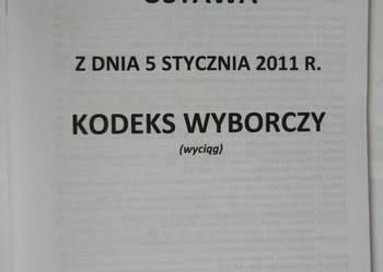 KODEKS WYBORCZY Z DNIA 5 STYCZNIA 2011 - WYCIĄG - A