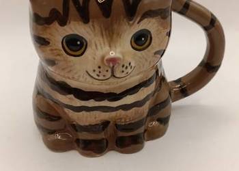 Kubek ceramiczny 3D pręgowany kot kotek