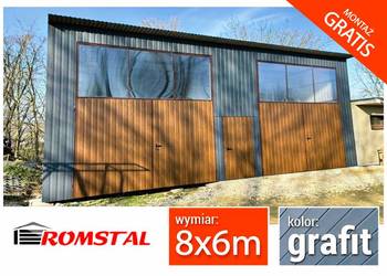 Garaż Blaszany + 2 bramy uchylne  | Garaże Blaszane | Hala  – ROMSTAL*