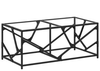 Stolik kawowy ze szklanym blatem 985x50x41 cm stal WM-845996