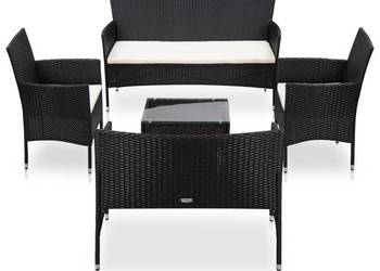 vidaXL 5-częściowy zestaw mebli do ogrodu, poduszki, rattan PE(SKU:45893)