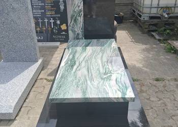 Nagrobek Arctic Green Brazilian Black Strzegom Wrocław