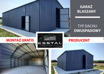 Garaż Blaszany GRAFITOWY | Wiata | Hala | Wiaty | Hale | - ESSTAL