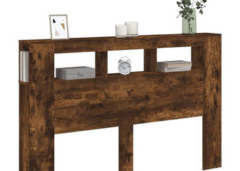 Wezgłowie łóżka z LED przydymiony dąb 160x185x1035 cm WM-837355