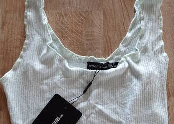 Miętowy crop top