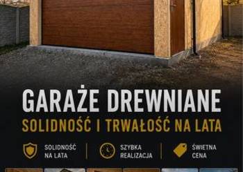 Garaż szkieletowy dwustanowiskowy 35m2 bez ocieplenia OKAZJA