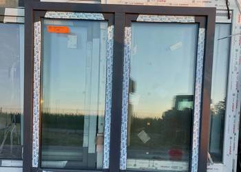 Nowe okno grafit antracyt 144x143 cm 3 szyby OUTLET