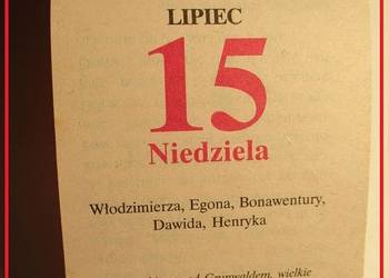 Kartka z kalendarza/ kartka/ data/ żdzierak/ kalendarz/ rocznica/ pamiątka