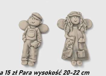 aniołek gipsowy anioł z gipsu para aniołków figurki dekoracyjne