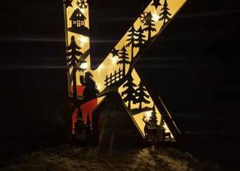 Świąteczna literka "K" LED