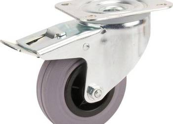 Koła skrętne z czarnymi oponami gumowymi 3477PIR100P62