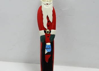 Drewniana Figurka Mikołaj Vintage Retro Ręcznie Malowana 38 cm Święta