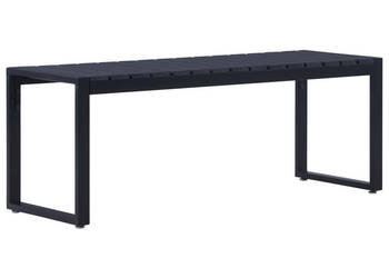Ławka ogrodowa 1205 cm płyta PS czarna WM-49492
