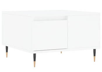 Stolik kawowy biały 55x55x365 cm materiał drewnopochodny WM-830748