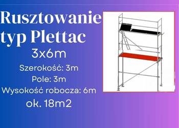 Rusztowanie typ Plettac zestaw 18m2 elewacja podest ocieplenie 3m rama