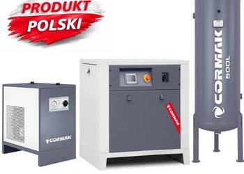 sprężarka śrub z falow LUFT 1000 7,5kW + Osuszacz IZBERG N10S + Butla 500L