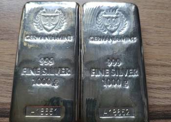 1 kg srebra sztabki