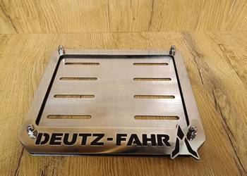 Ramka tablicy rejestracyjnej Deutz-Fahr polerowana stal nierdzewna 150x190