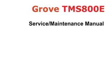 Grove TMS800E,  TMS700E żuraw instrukcja napraw PL