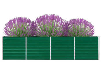 Donica do podniesionej grządki 320 x 40 x 77 cm stal zielona WM-47049