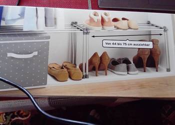 Regał teleskopowy na buty firmy tchibo
