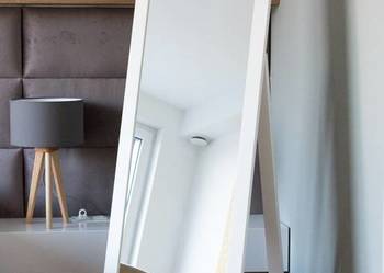 Duże białe lustro stojące 170x50 cm weselne na wesele