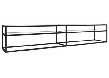 Szafka pod TV przezroczysta 220x40x405 cm hartowane szkło WM-331730