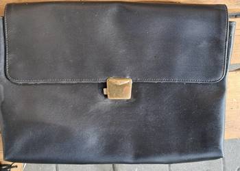 Stara skórzana teczka raportówka Vintage PRL