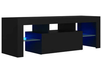 Szafka pod TV z oświetleniem LED czarna 120x35x40 cm WM-804347