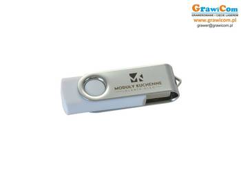 Pendrive pamięć usb z logo grawer 16 GB 10 szt. biały