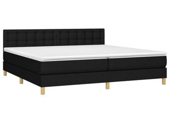 Łóżko z Materacem Kontynentalne Czarne Do Sypialni 200 x 200 cm WM-3134063