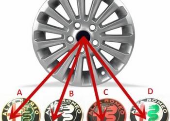 NOWE logo Alfa Romeo 50mm 4 kolory znaczek emblemat