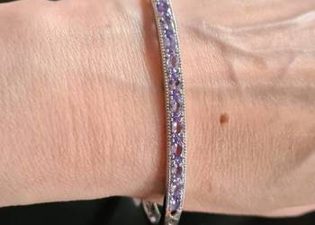 Srebrna bransoletka z tanzanitami