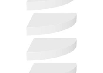 Narożne półki ścienne 4 szt. białe 25x25x38 cm MDF WM-323897
