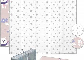 MATA DO RACZKOWANIA ZABAWY DLA DZIECKA SKŁADANA 180x150 CM SUPERBE BEBE