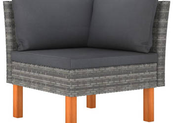 5-cz. zestaw wypoczynkowy do ogrodu poduszki rattan PE szary WM-3059711