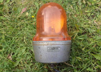 lampa ostrzegawcza kogut pomarańczowy 24V z prl-u (nie milicyjny)