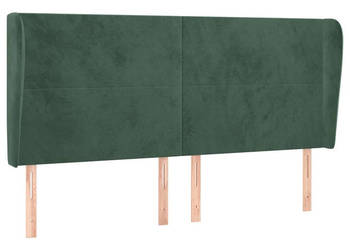 Zagłówek uszak ciemnozielony 183x23x118/128 cm aksamit WM-3117739