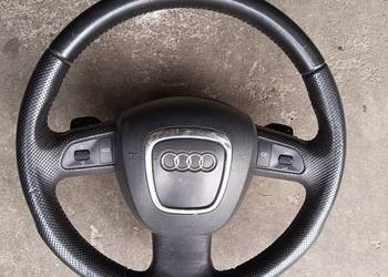 Kierownica multifunkcja skóra łopatki manetki Airbag Audi A3 8P A5 8T Q5