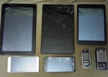Uszkodzone tablety, smartfony, telefony 7 szt.