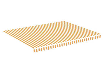 Zapasowa tkanina na markizę żółto-biała 45x35 m WM-311940
