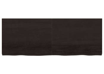 Blat stołu ciemnobrązowy 160x60x(2-6) cm lite drewno dębowe WM-3156451