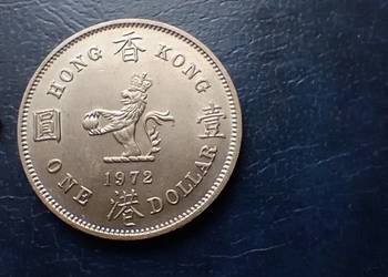 Stare monety 1 dolar 1972 Hong Kong