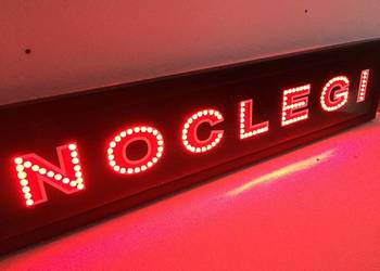 Reklama LED NOCLEGI 90x20cm zewnętrzna