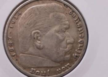 5 Marek Niemcy 1936 r.-Paul von Hindenburg - men. A - nr. 2